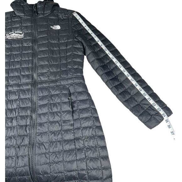 The North Face Women ThermoBall™ Eco Hooded Long Jacket Size Small Black Quilted - Picture 10 of 13